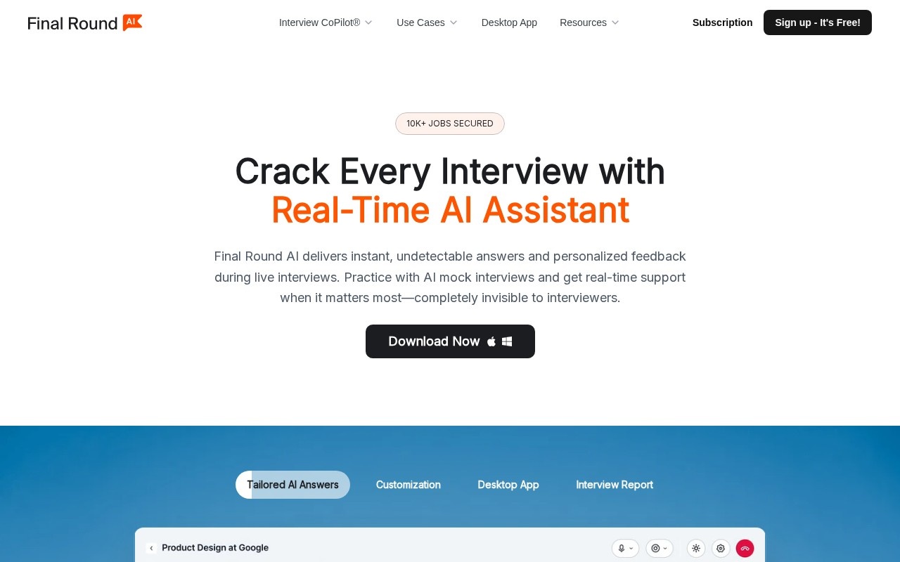 Final Round AI – Home (Website)