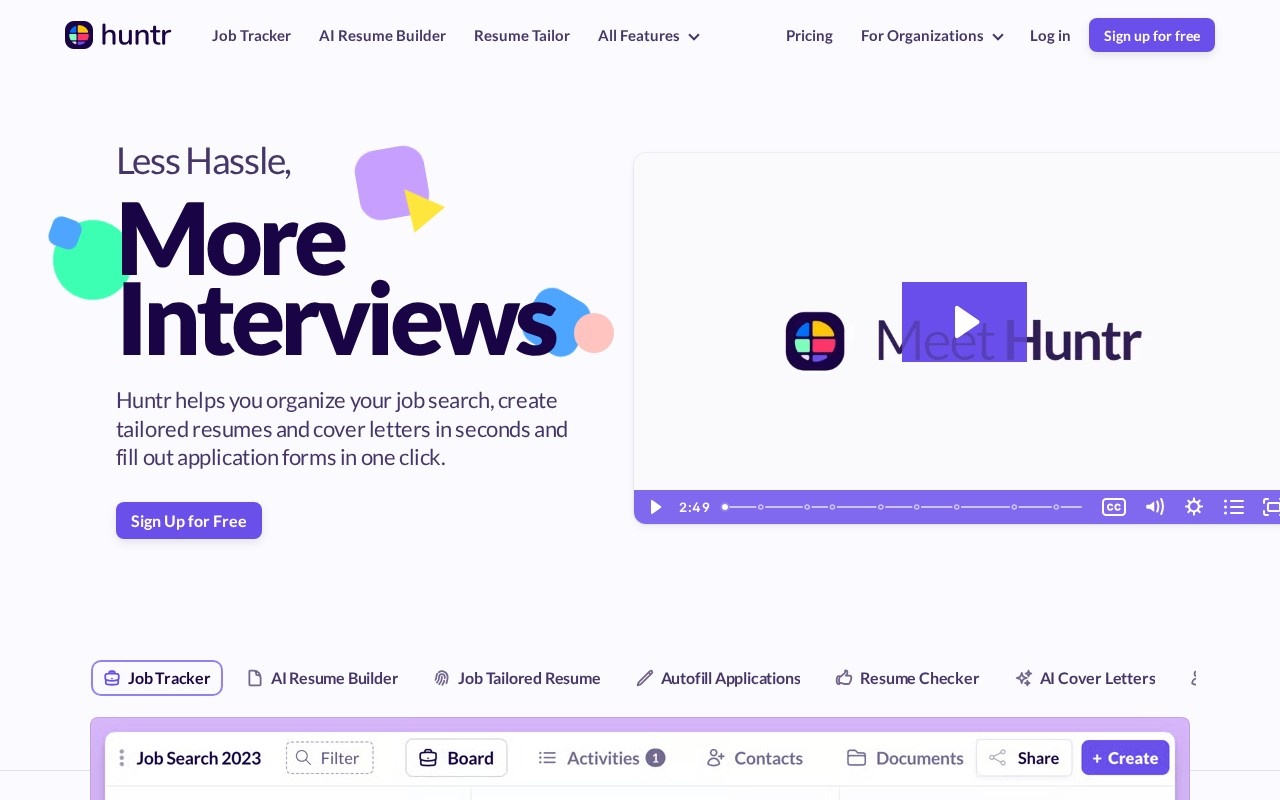Huntr – Home (Website)