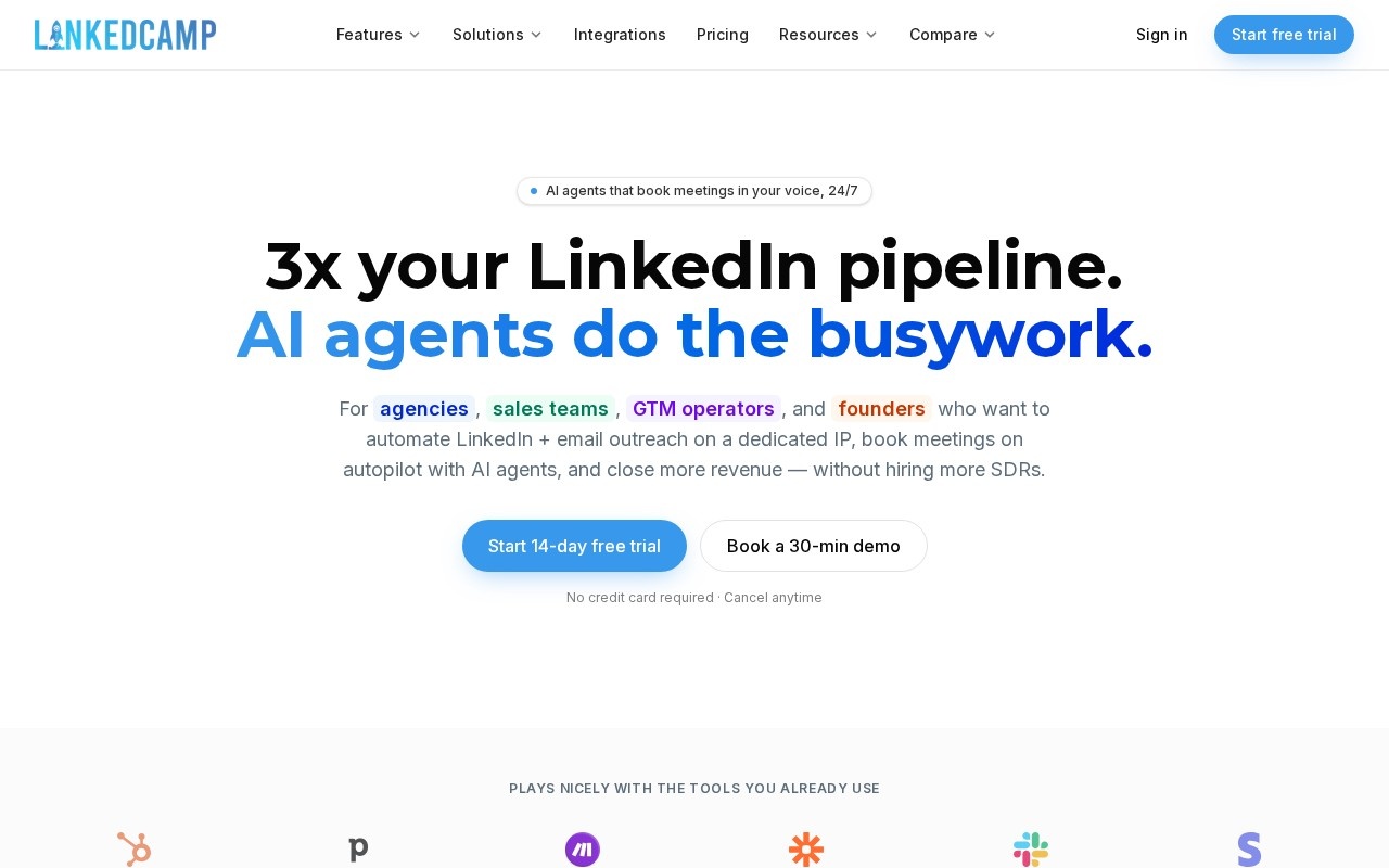 LinkedCamp – Home (Website)