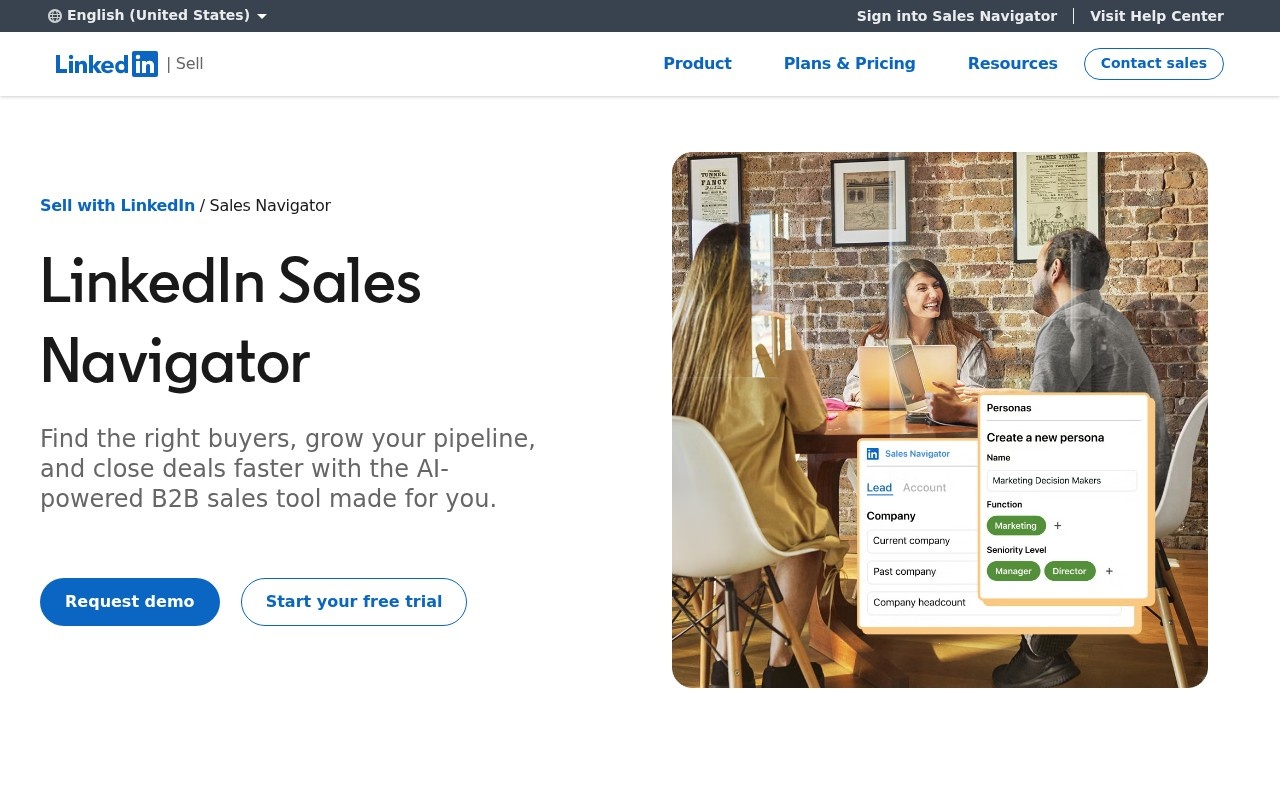 Sales Navigator – Home (Website)