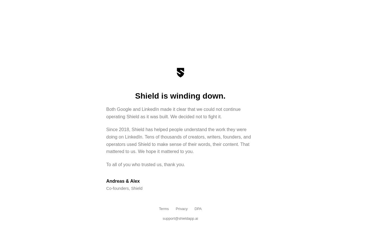 Shield Analytics – Home (Website)