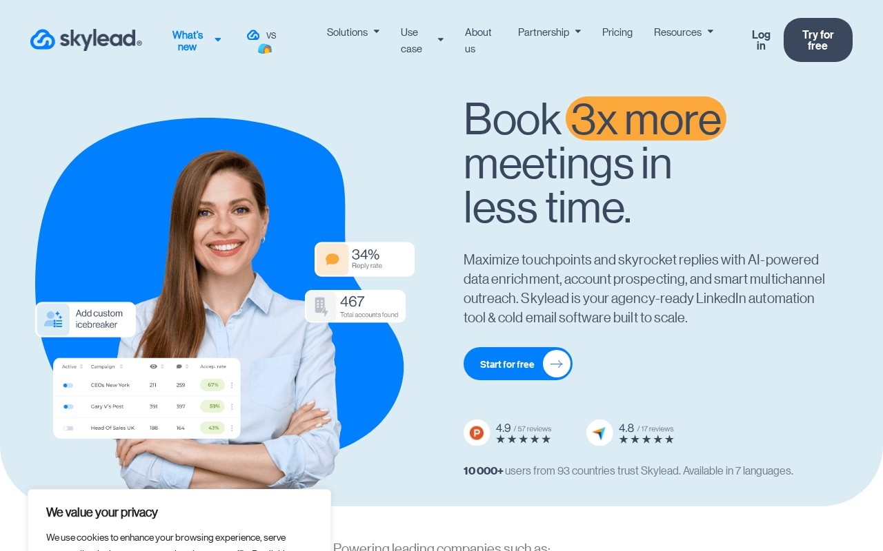 Skylead – Home (Website)