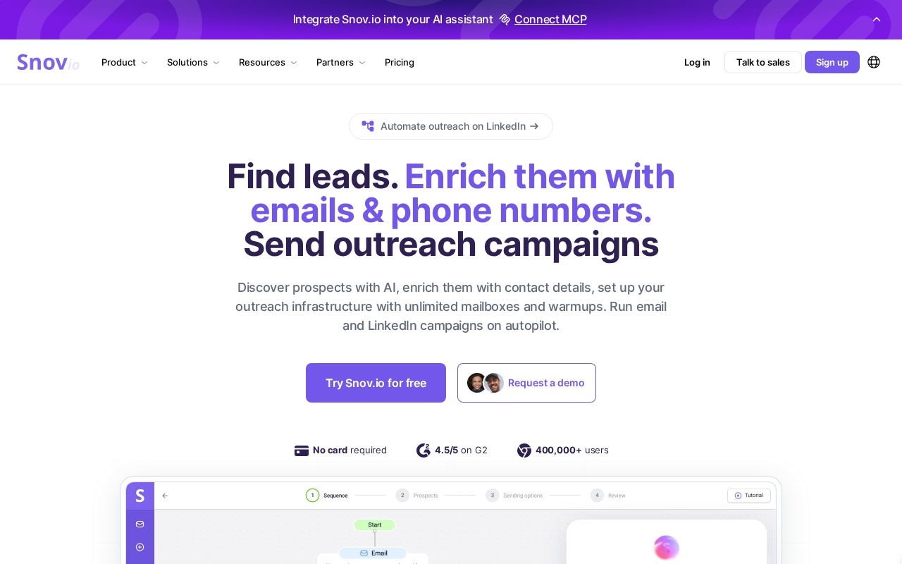 Snov.io – Home (Website)