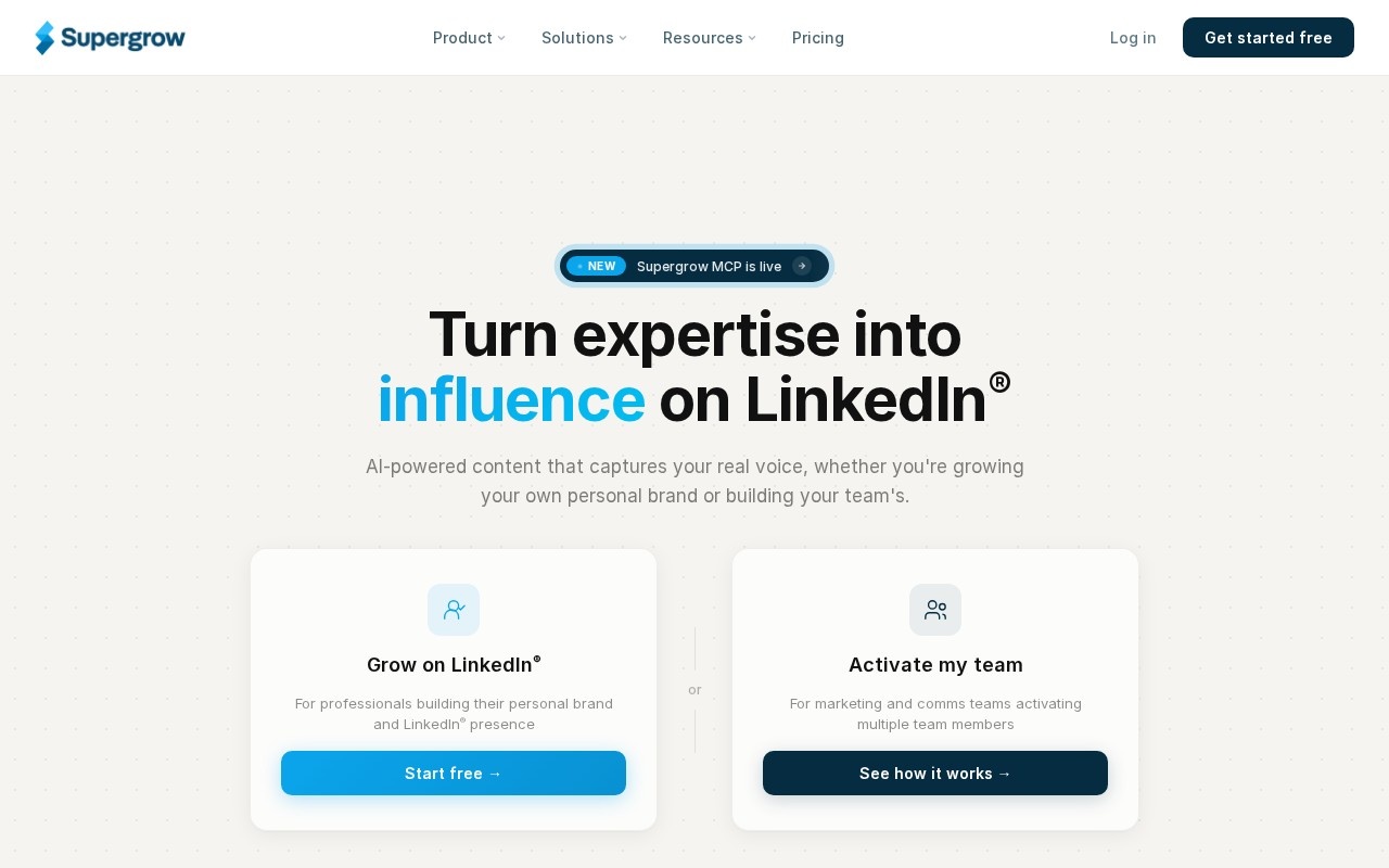 Supergrow – Home (Website)